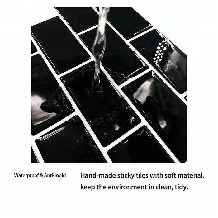 3D Wall Stickers Brick Wallpaper Tile Compatible Kitchen Bathroom Backsplash Aunty-Tile Home Decorat