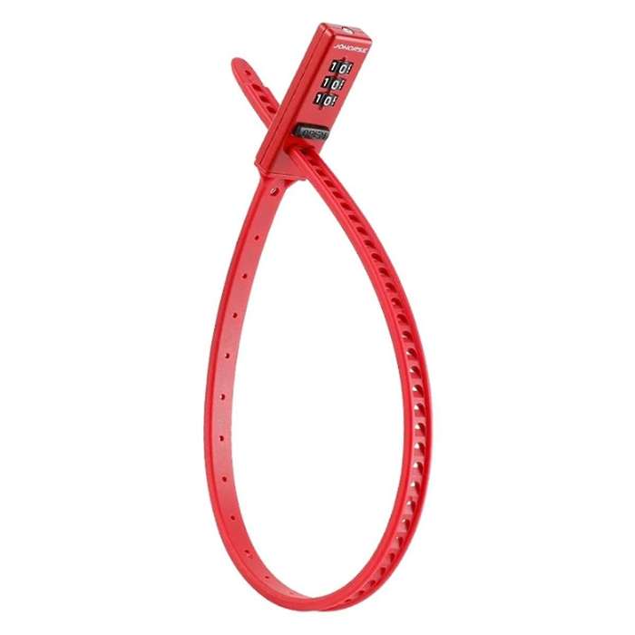 3-Digit Password Helmet Lock Multi- Bicycle Electric Scooter Motorcycle Portable Anti-Theft Lock Red