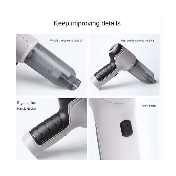 3-in-1 Computer Vacuum Air Blower Handheld Portable Air Duster Rechargeable Car Vacuum Cleaner Cycl