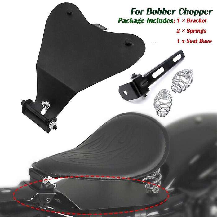 3Inch Solo Spring Seat Mount Bracket + Seat Baseplate for Chopper
