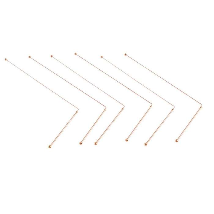 3Pair Copper Dowsing Rods Spiritual Divining Rods Flexible Copper Rod Dowsing Spirit Rods for Detect
