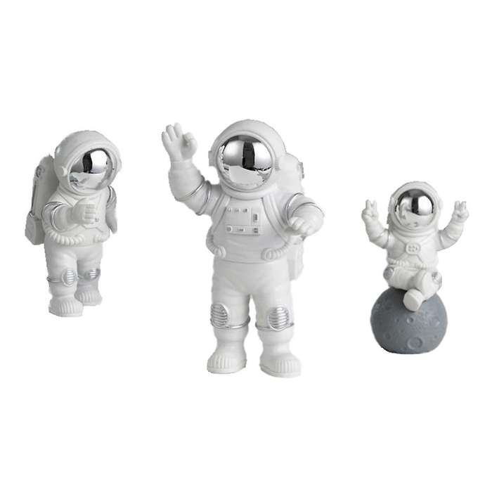 3pcs Astronaut Decor Cute Model Little Astronaut Car Living Room Desktop Decoration Decoration Birth
