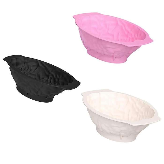 3PCS Brain Jello Mold Humans Brain Cake Mold Halloween Mold Realistic Brain Shape Brain Mold for Ca