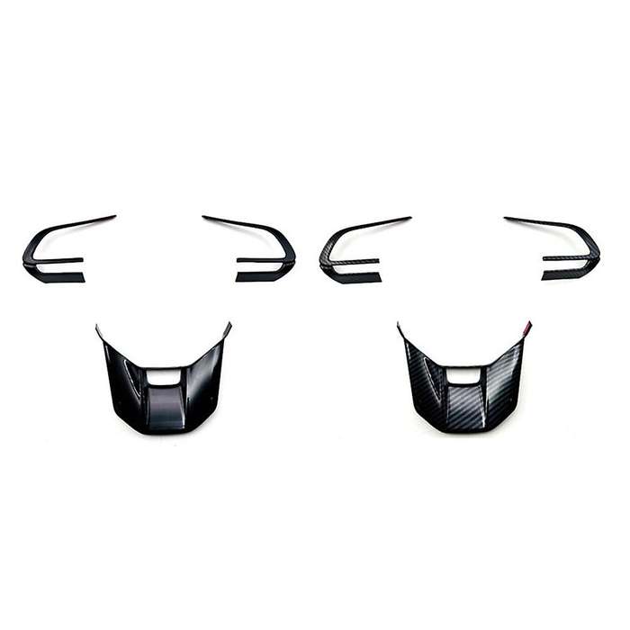 3pcs Car Carbon Fiber Steering Wheel Panel Cover Trim Frame Sticker for Veloz Avanza/perodua Alza 20
