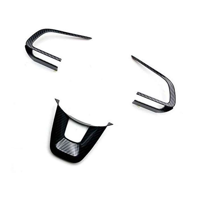 3pcs Car Carbon Fiber Steering Wheel Panel Cover Trim Decoration Frame Sticker for Yaris Ativ / Vois
