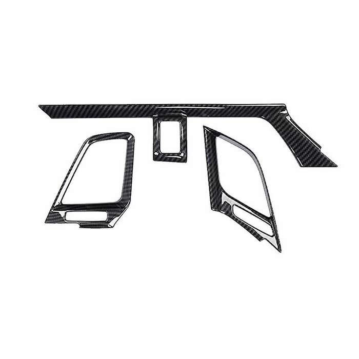 3PCS Car Air Conditioning Vent Trim Carbon Fiber Air outlet Frame Decoration Accessories for 2016-20