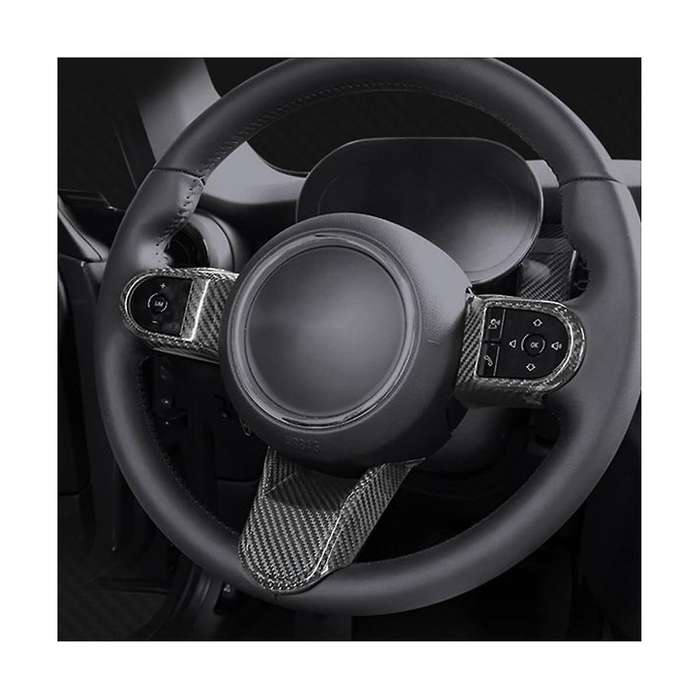 3pcs Car Carbon Fiber Steering Wheel Panel Cover Decoration Sticker for F55 F56 F57 2021 2022