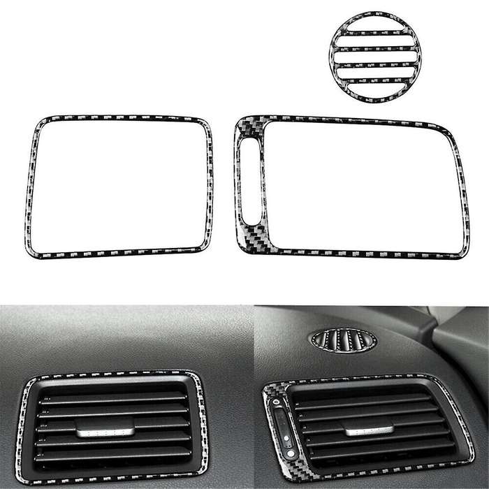 3pcs Carbon Fiber Dashboard Trim for 8th Gen 2006-2011