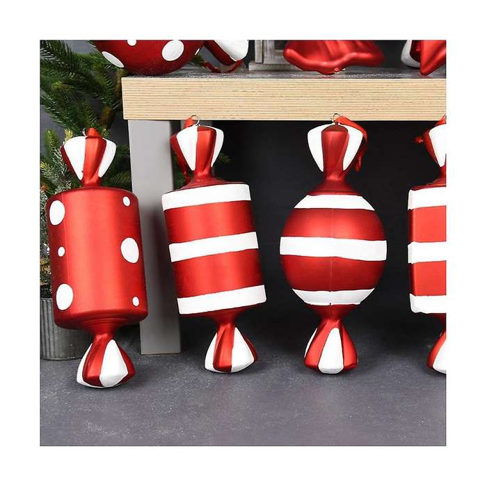 3Pcs Christmas Decorate Big Candy Cane DIY Christmas Pendant Home Christmas Party Favor New Year Gi
