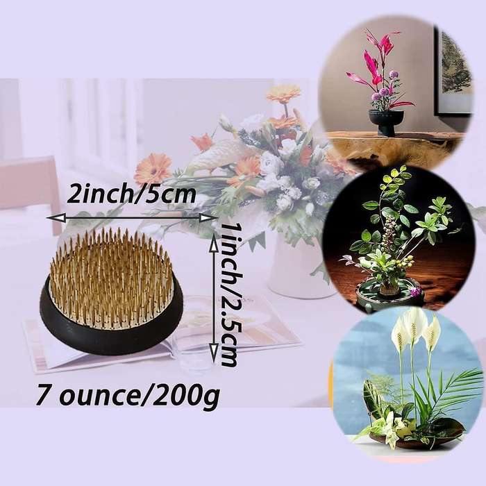 3pcs Flower Frogs Holder,2inch Round Flower Arrangement Kenzan Japanese Pin Frogs for Flowers Fixat