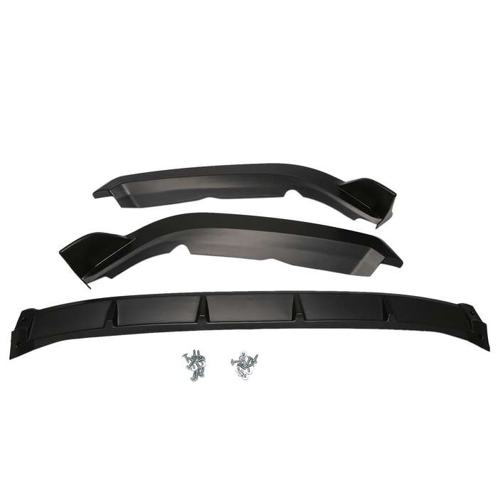 3PCS Front Bumper Body Kit Front Splitter Spoiler Cover Trim for 2019-2020 Matte Black
