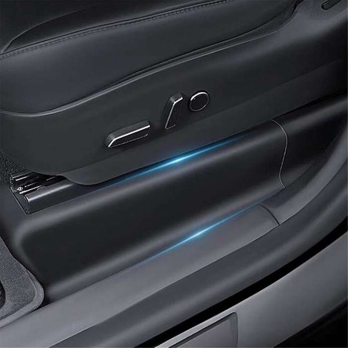3PCS for Model Y Car Under Seat Corner Guard Rear Seat Slide Rail Protector Cover Anti-Kick Decor P