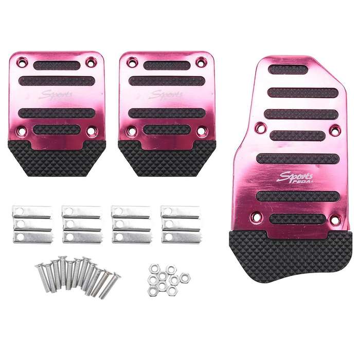 3Pcs Fuel Gas Accelerator Pedal Break Pedal Clutch Pad Cover Foot Pedals Non-Slip for Manual Transmi