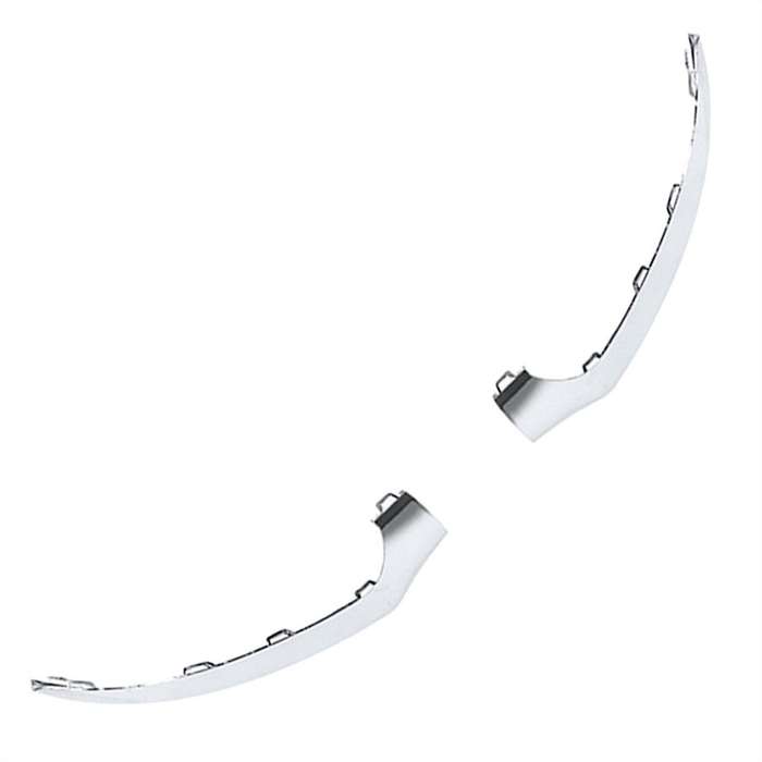 3Pcs Front Bumper Lower Lip Chrome Trim Strip for -Class W218 15-18 A2188851574 A2188851674 A2188851