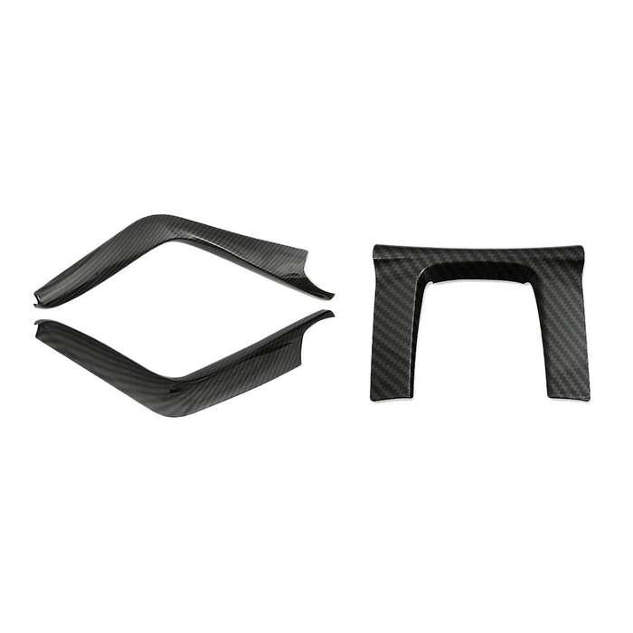 3PCS Gear Shift Panel Cover Trim Gear Shift Side Frame for 10Th Gen 2016-2018 Carbon Fiber
