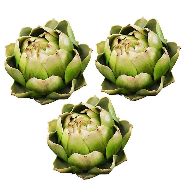 3Pcs Green Artificial Artichoke Plastic Flower Artichoke Wedding Party Table Decoration