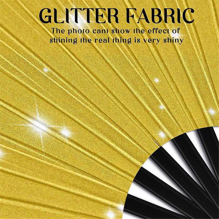 3pcs Hand Fan Glitter Hand Fan Decorative Folding Fans Handheld Festival Fan with Bag for Women Club