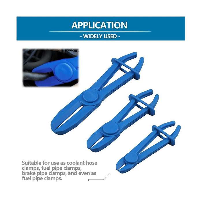 3pcs Hose Pinch Off Pliers, Line Clamp Pliers Set for Flexible Hoses, Gas Lines, Radiator, Brake, Co