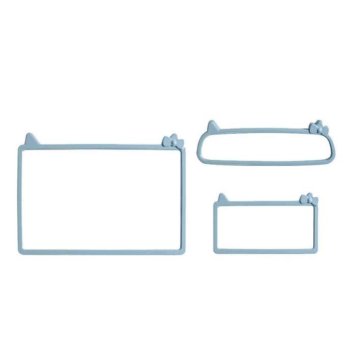 3PCS Light Blue Car Instrument + Navigation Screen + Interior Mirror Protective Frame for Dolphin Mi