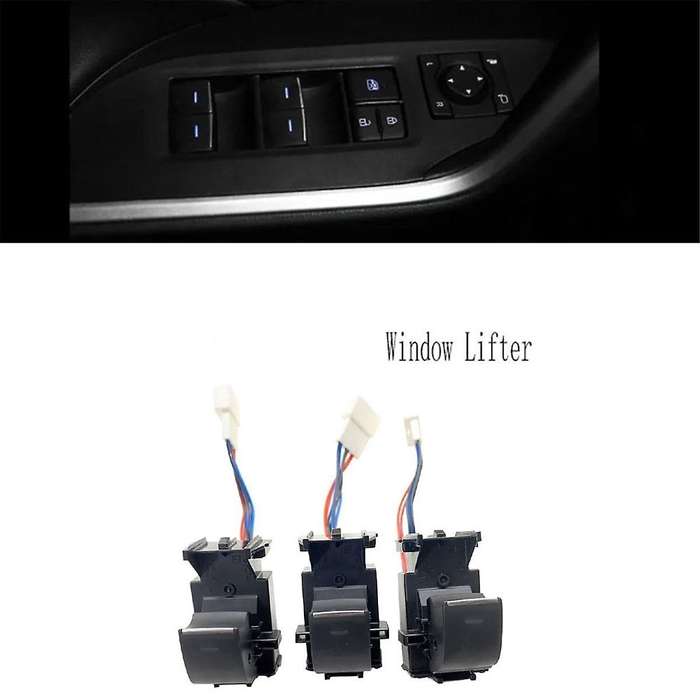 3Pcs Lighted LED Power Window Lifter Switch Button W/Cable for 4 2018-2023