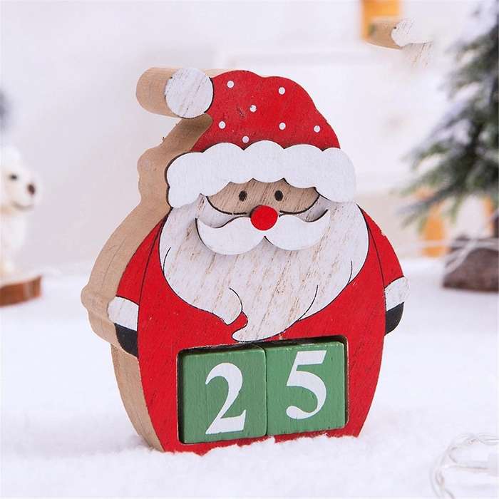 3pcs Perpetual Calendar Cube Christmas Countdown Block Desktop -decor Table Decor Ornament Decorate