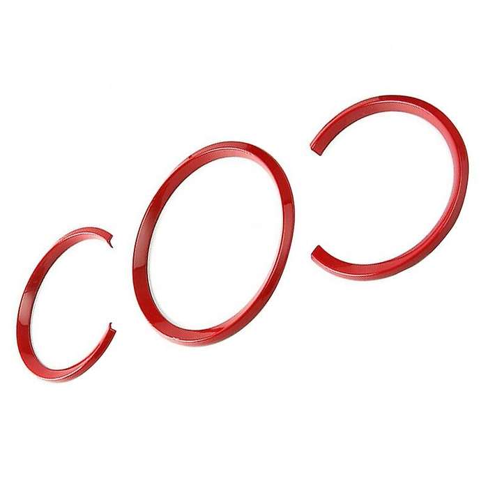 3Pcs Red Dashboard Decorative Ring Cover Trim for  2014-2020