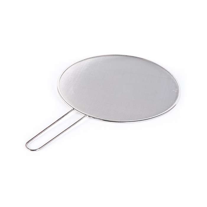 3pcs Stainless Steel Splatter Screen Mesh Pot Lid Cover Silver Oil Frying Pan Lid Cooking Tools 25/