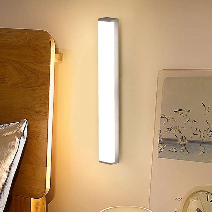 3PCS USB Motion Sensor LED Closet Light Body Induction Under Cabinet Drawer Wardrobe Night Light Whi