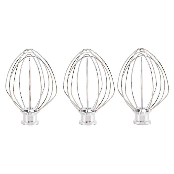 3pcs Whisk Replacement Attachment for Tilt-head Stand Mixer, K45ww Wire Whip Beater for Egg Heavy C