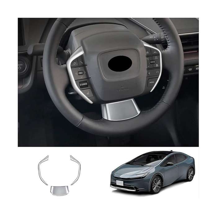 3pcs/set Car Dumb Silver Steering Wheel Decoration Cover Trim Sticker for Prius 60 Series 2022-2023