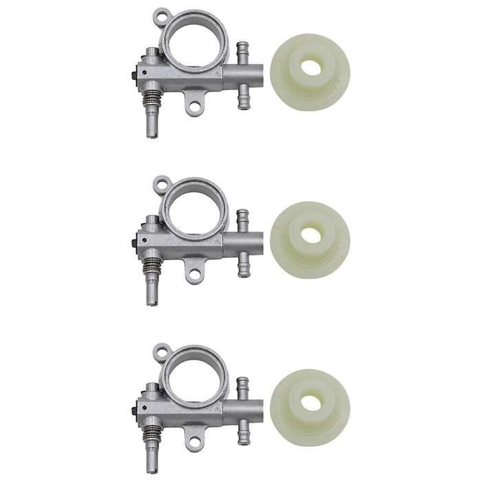3set Automotive 2500/3800 Chain Saw Oil Pump without Gears and Rubber Pad for Chain Saws 25CC/38CC