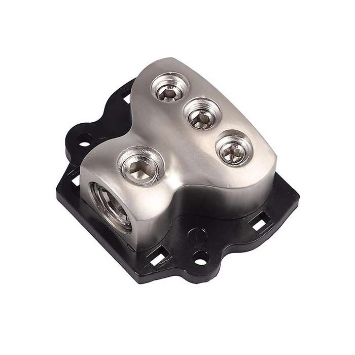 3-Way Power Distribution Block 1x0 Gauge in 3x4 Gauge Out Power Distribution Block for Car Audio Spl