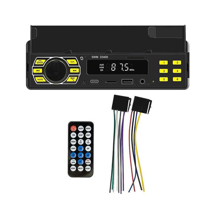 4 Channel 45w Bluetooth Car Radio Car Mp3 Player Plug-in U Disk Car Radio with Cell Phone Holder Fu