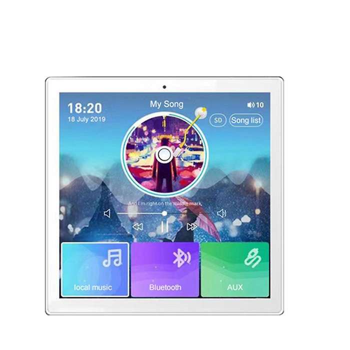 4 Channel Wireless Bluetooth Wall Amplifier with Touch Screen Fm Radio,usb,tf, for Audio Bt Amplifi
