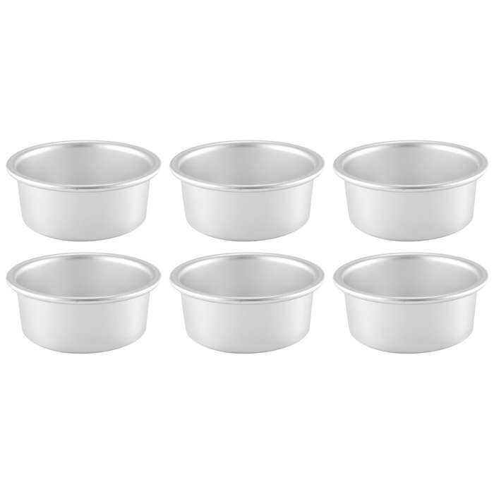 4 Inch Cake Pan,6 Piece Mini Cake Pan Round Tier Baking Cake Pans Set for Baking Steaming,baking Ro