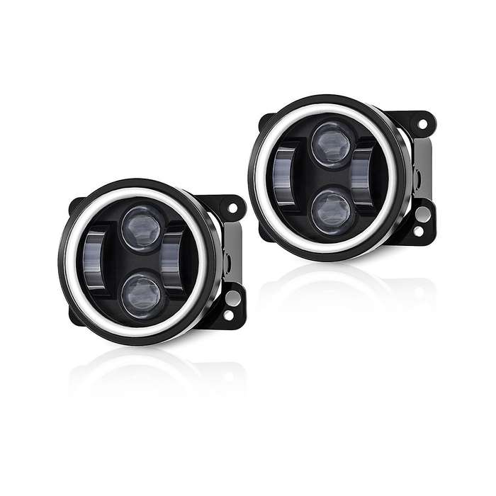 4 Inch Angel Eyes Led Fog Light Car Front Foglight Replacement Auto Lamp Drl Driving Fog Lamp for O