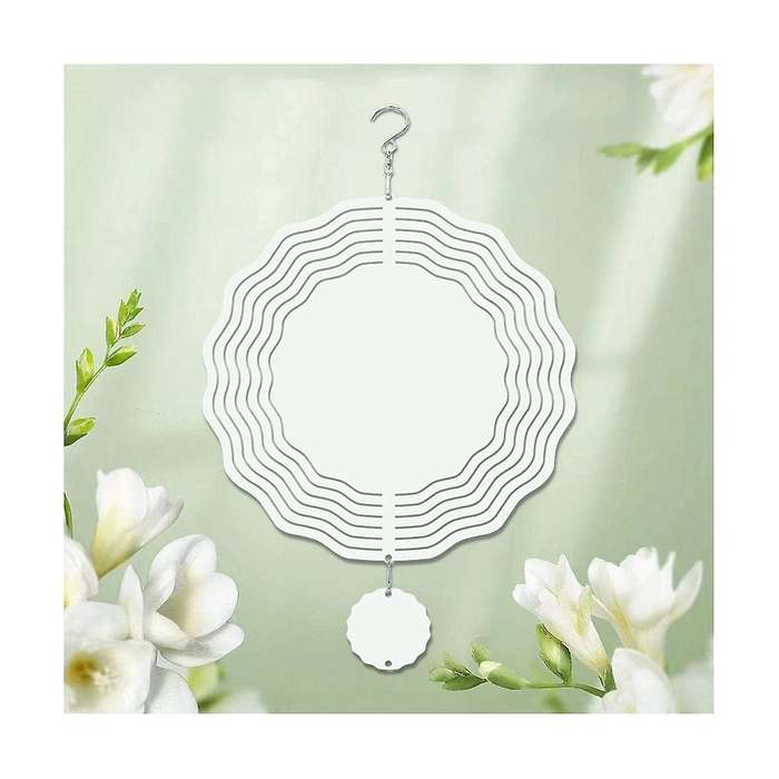 4 Pack 10 Inch Sublimation Wind Spinner Blanks 3d Wind Spinners for Yard and Ornaments Hanging Deco