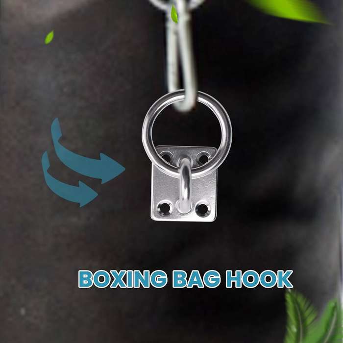 4 Pack 304 Stainless Steel Eye Plate with Ring M6 Eyelet Hooks,Wall Hook with Screw for Hanging Hamm