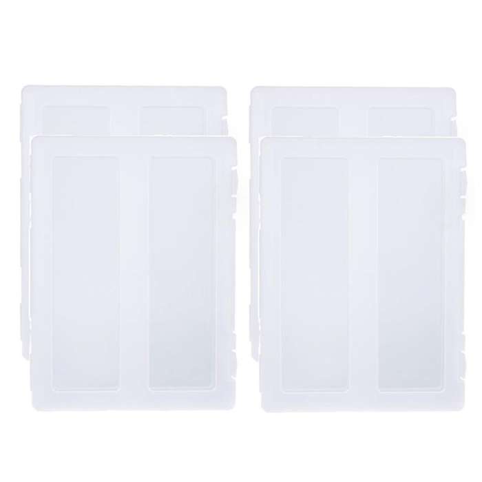 4 Pack A4 File Portable Project Case,plastic Storage Box for 8.5x11in Letter Paper, Scrapbook Docume