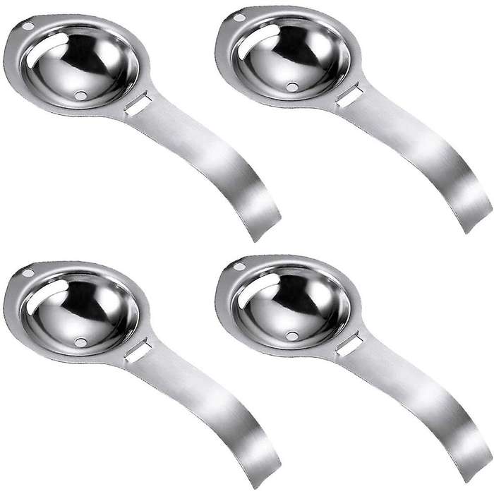 4 Pack Egg Separator, Stainless Steel Egg Yolk Separator, for Cooking, Baking Cake, Mayonnaise