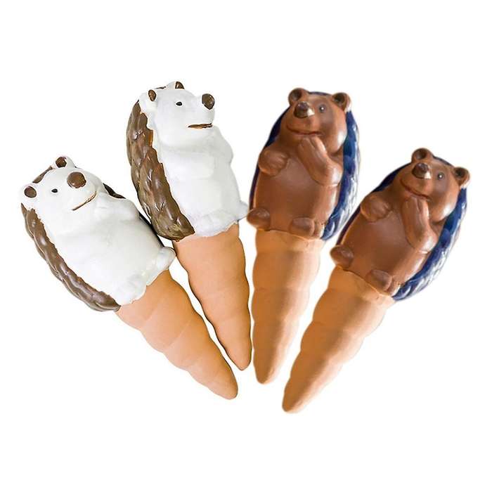 4 Pack Self Watering Spikes Cute Hedgehog Shape Terracotta Indoor and Outdoor Plant Watering Globes