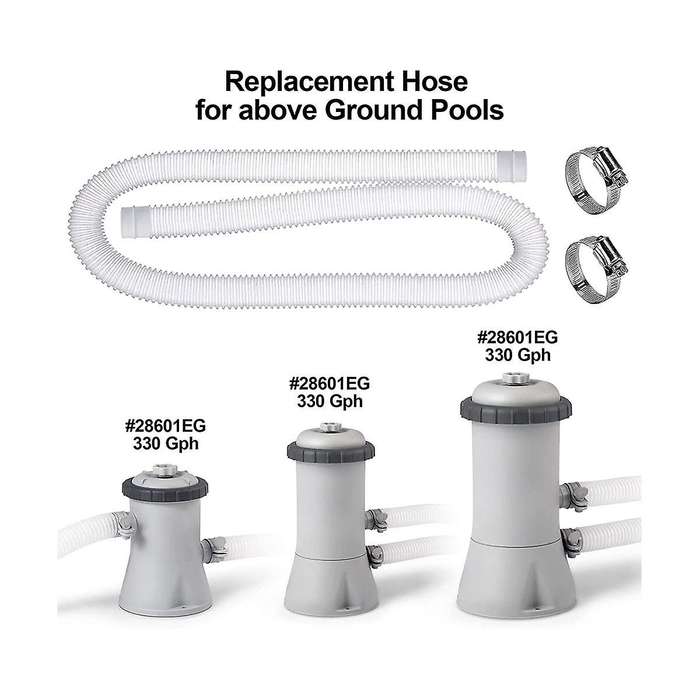 4 Pack Swimming Pool Replacement Hoses,1.25in Diameter Pool Filter Replacement Hoses for Above Grou