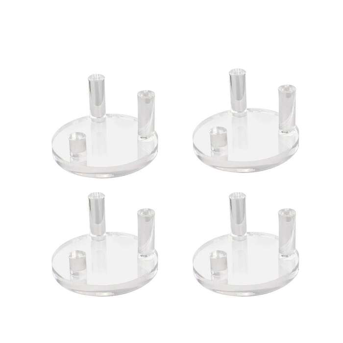 4 Packs 1.9Inch Rock Display Stand, Three- Acrylic Display Stands for Rocks, Minerals Slab, Crystal