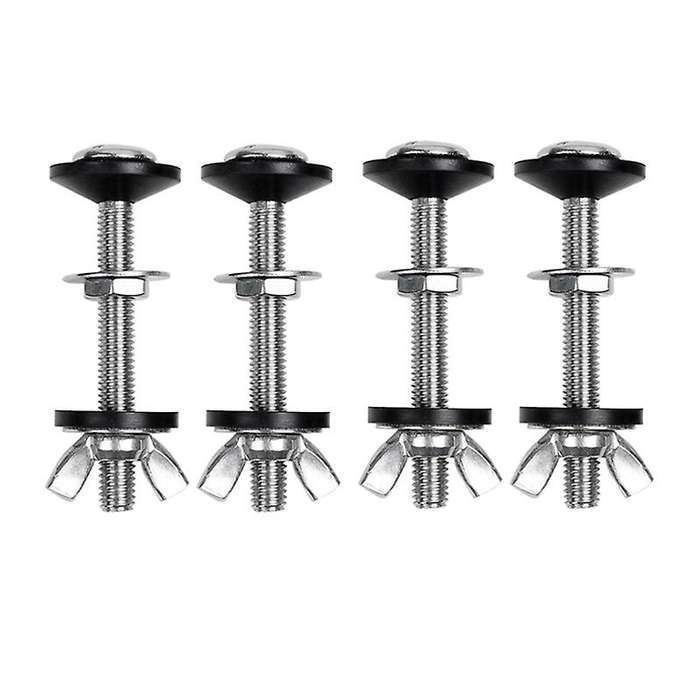4 Pack Toilet Tank to Bowl Bolt Kits Cistern Kit,stainless Steel Toilet Pan Fixing Fitting with Dou