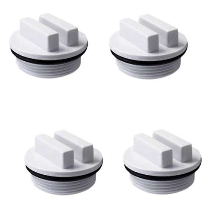 4 Pcs 1.5 Inch Threaded Pool Spa Return Winterizing Filter Drain Plug with O-Ring for Winterizing Po