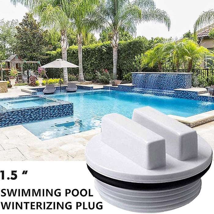 4 Pcs 1.5 Inch Threaded Pool Spa Return Winterizing Filter Drain Plug with O-Ring for Winterizing Po