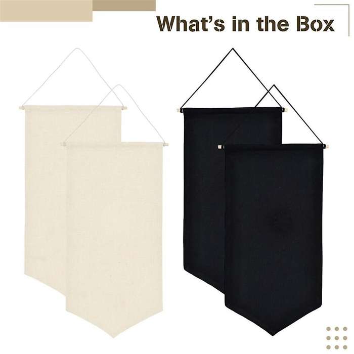4 Pcs Canvas Banners, Pin Collection Organizer, Wall Display Banners, Wall-Mounted Canvas Banners, f