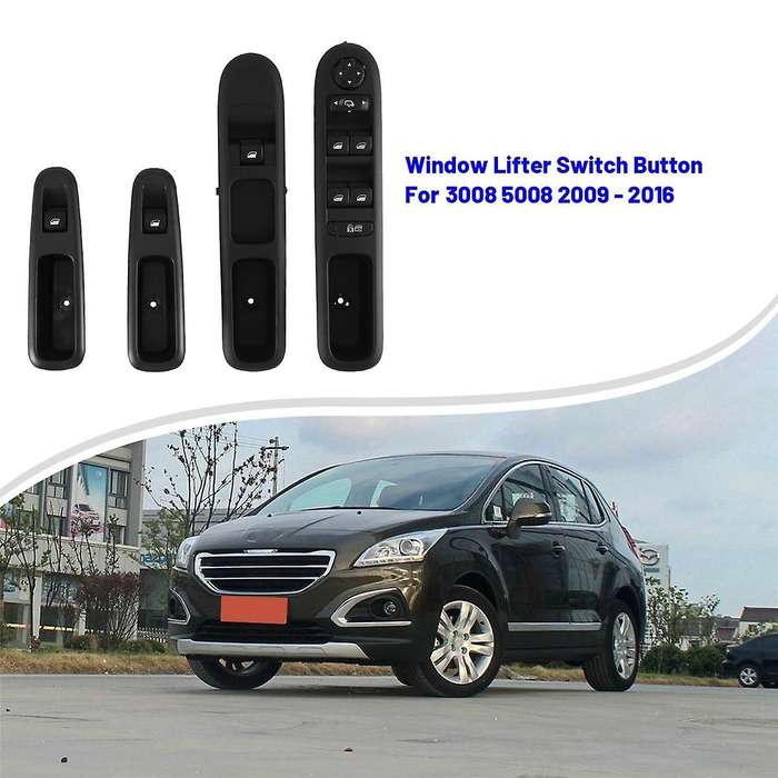 4 Pcs Car Power Window Control Switch Window Switch Button for 3008 5008 2009 - 2016