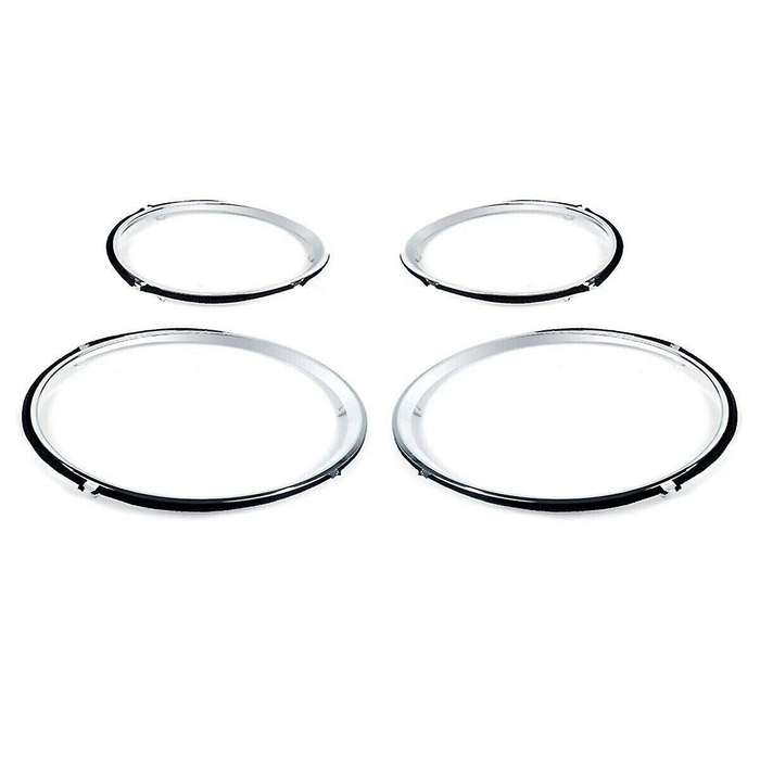 4 Pcs Electroplated Bright Strip Headlight Ring Frame for Flying Spur 2005-2013