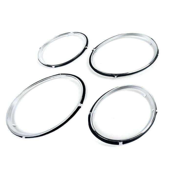 4 Pcs Electroplated Bright Strip Headlight Ring Frame for Flying Spur 2005-2013